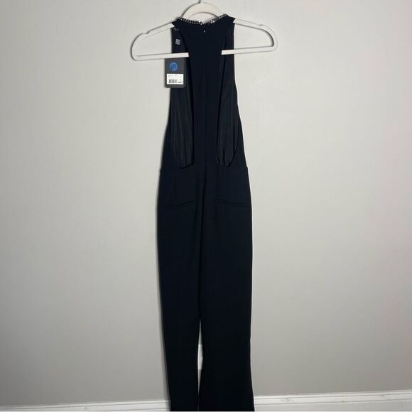 $395 The Kooples back cut out Jumpsuits with metal chain accent NWT SMALL - Picture 8 of 10